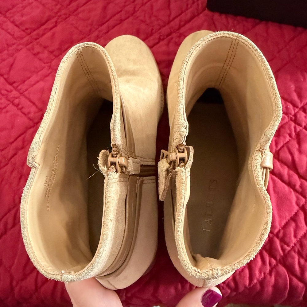 TALBOTS TISH WRAP TIE SUEDE ANKLE BOOTS SIZE 8 - Picture 4 of 14